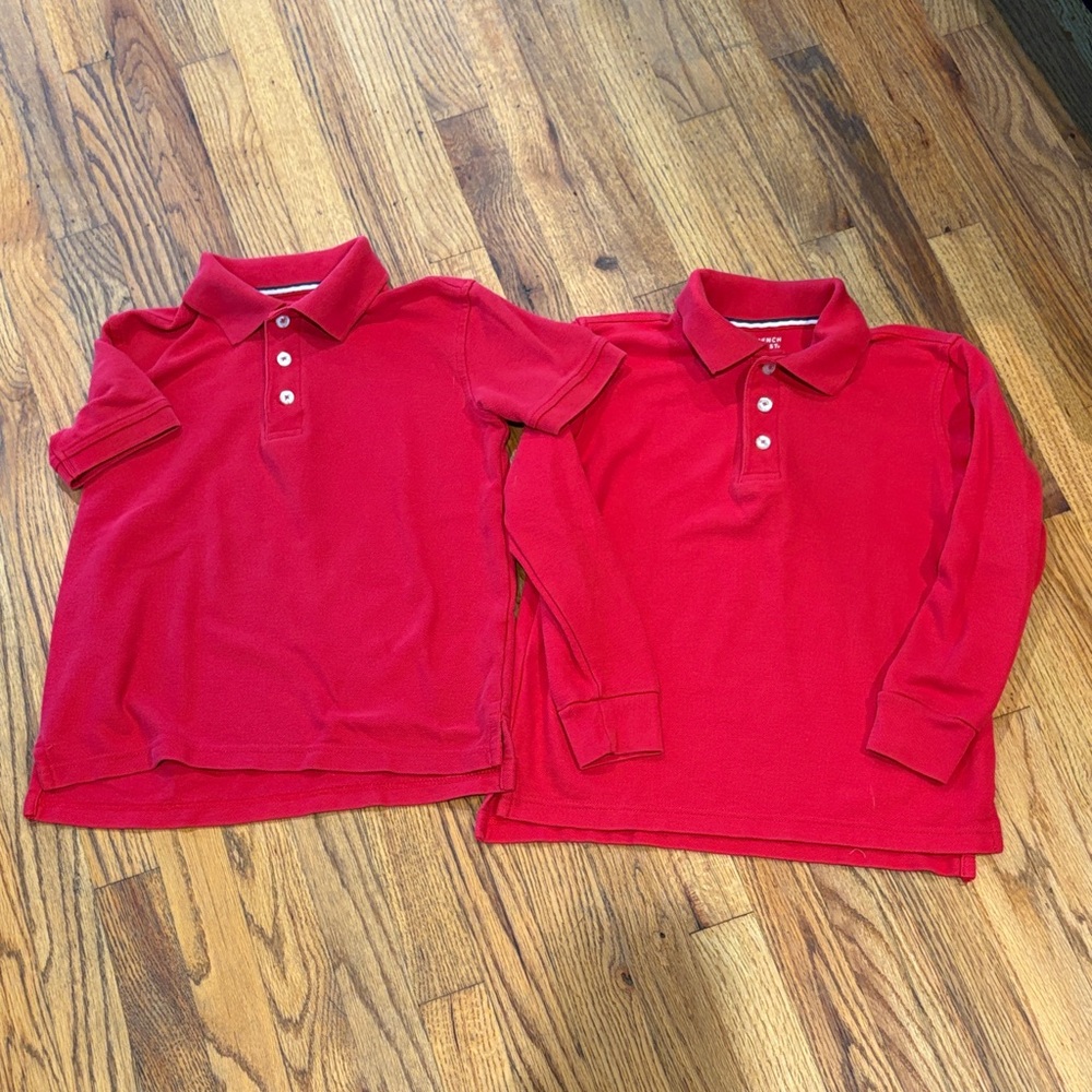 French Toast Red Kids Polo Set school uniforms